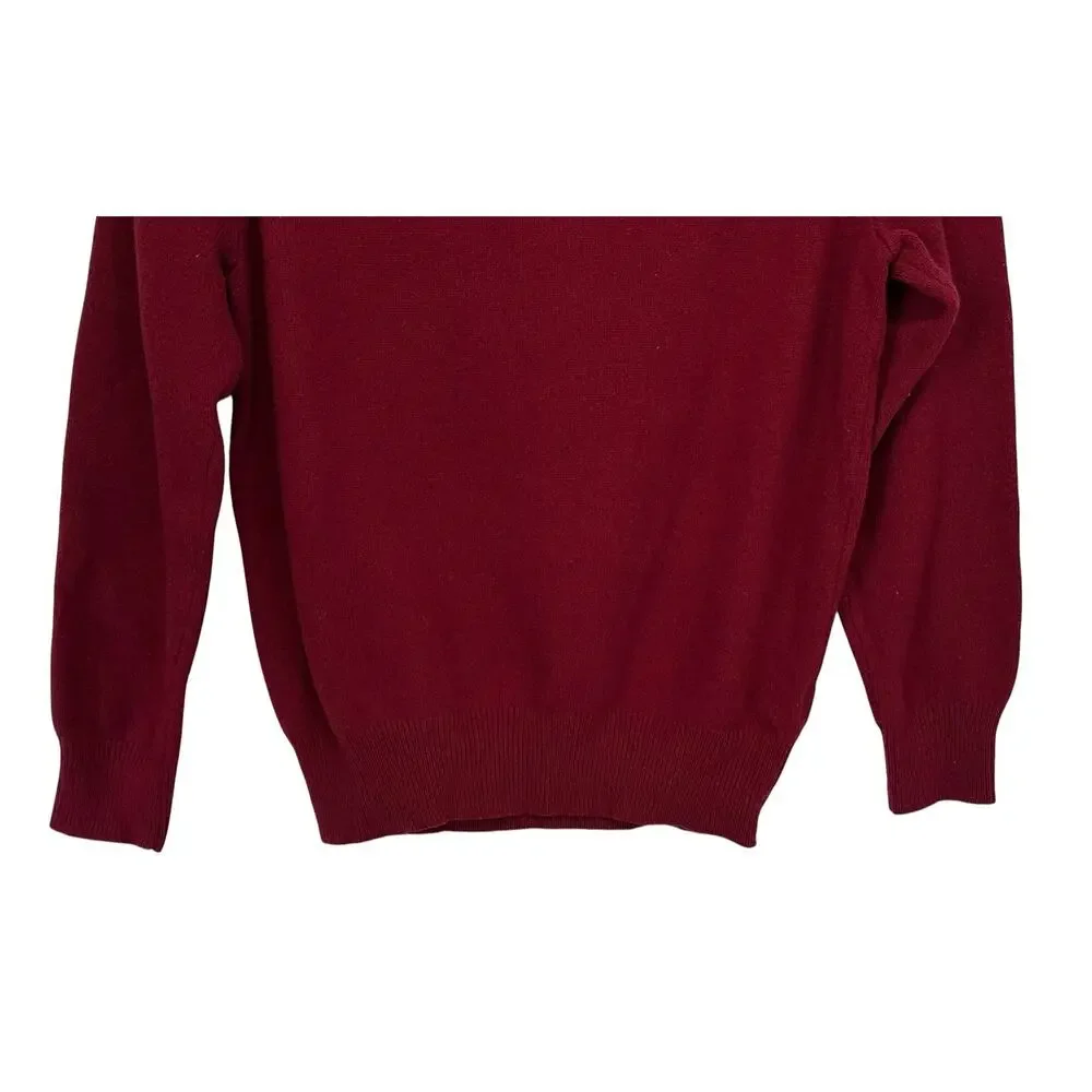 J. Crew Pure Lambswool Crewneck Sweater Red 07939 Size L